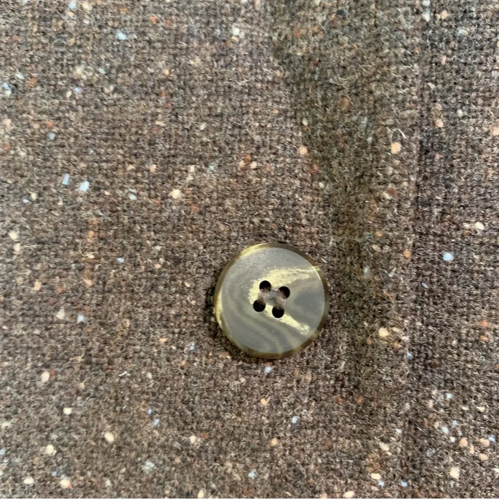 Le Suit Formal Classic Brown Wool Tweed Button Closure Blazer Suit Size 10.